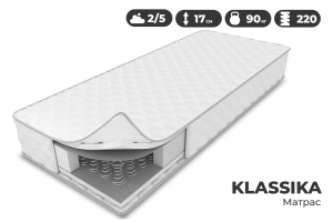 Klassika Матрас 180 х 200 см (пружинный блок боннель)