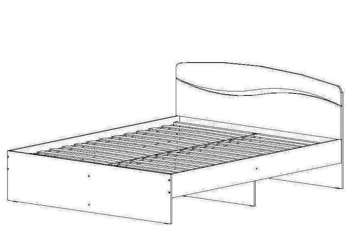 Валенсия Кровать 1200 с ортопед.основанием Ясень шимо светлый/шимо тёмный