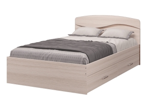 Валенсия Кровать 1200 с ортопед.основанием Ясень шимо светлый/шимо тёмный