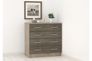 Комод длинный Катрин 3, дуб эндгрейн/ясень анкор темный