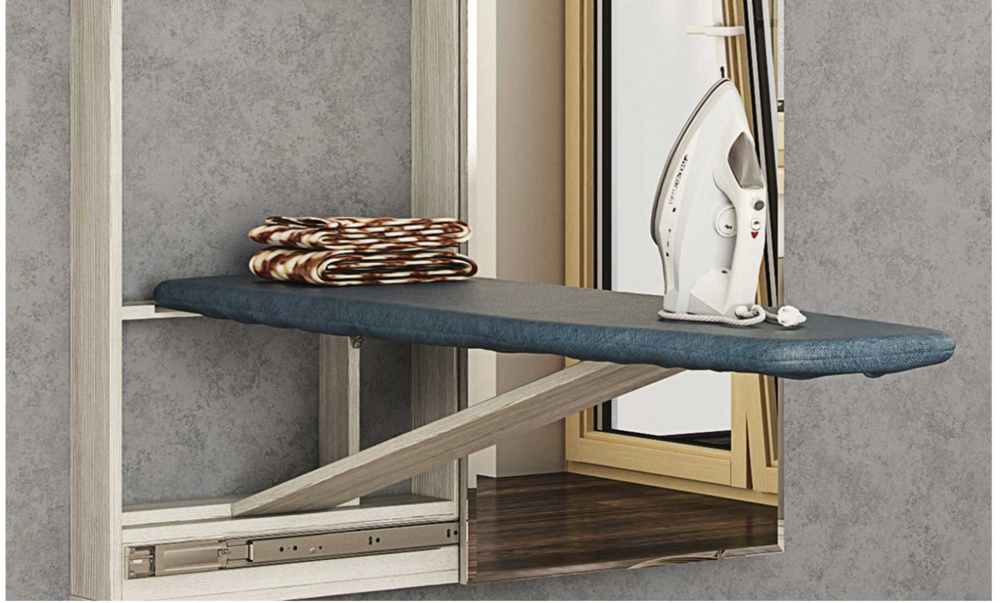 Гладильная доска Смарт с зеркалом, венге