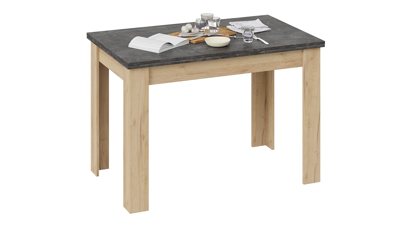 Промо тип 4 Стол раздвижной Дуб Крафт золотой/Ателье темное