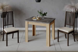 Промо тип 3 Стол раздвижной (Дуб Крафт золотой/Ателье темное)