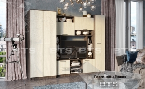 Стенка в гостиную Флора Люкс, ясень