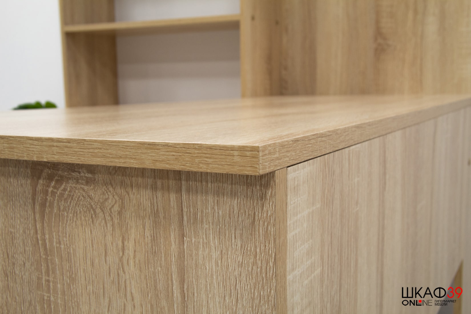 ПКС-11 Стол письменный Дуб Сонома/Белый глянец (правый)