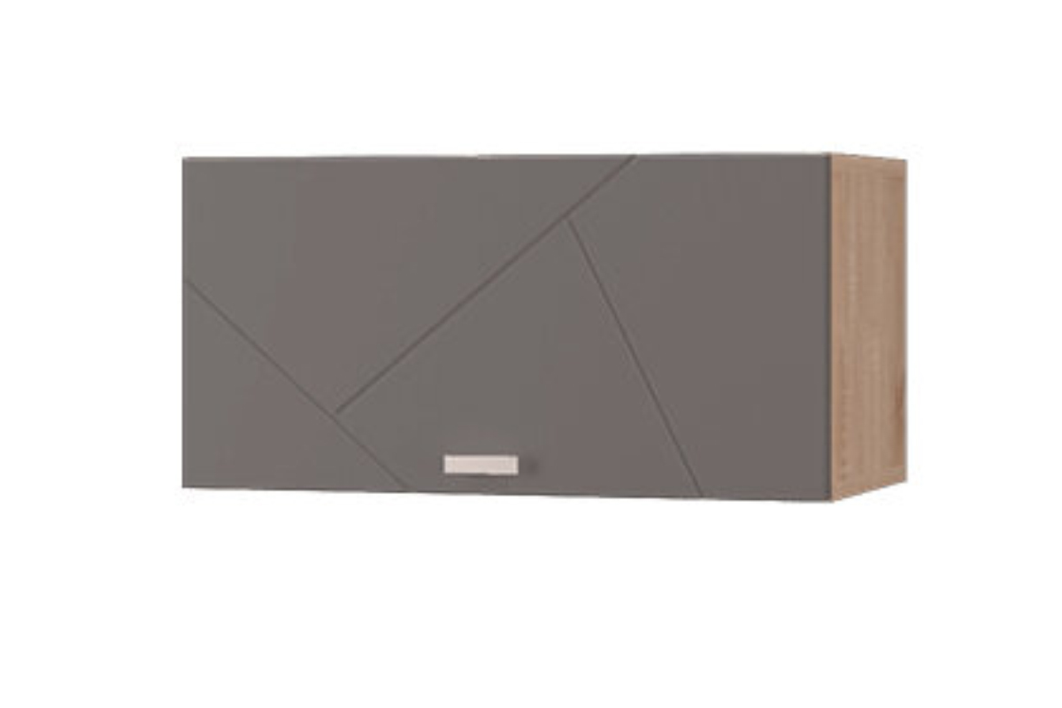 Скайлайн Шкаф настенный (600) с горизонтальной дверью графит