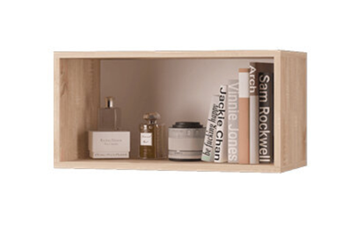 Скайлайн Шкаф настенный (600) с горизонтальной дверью графит