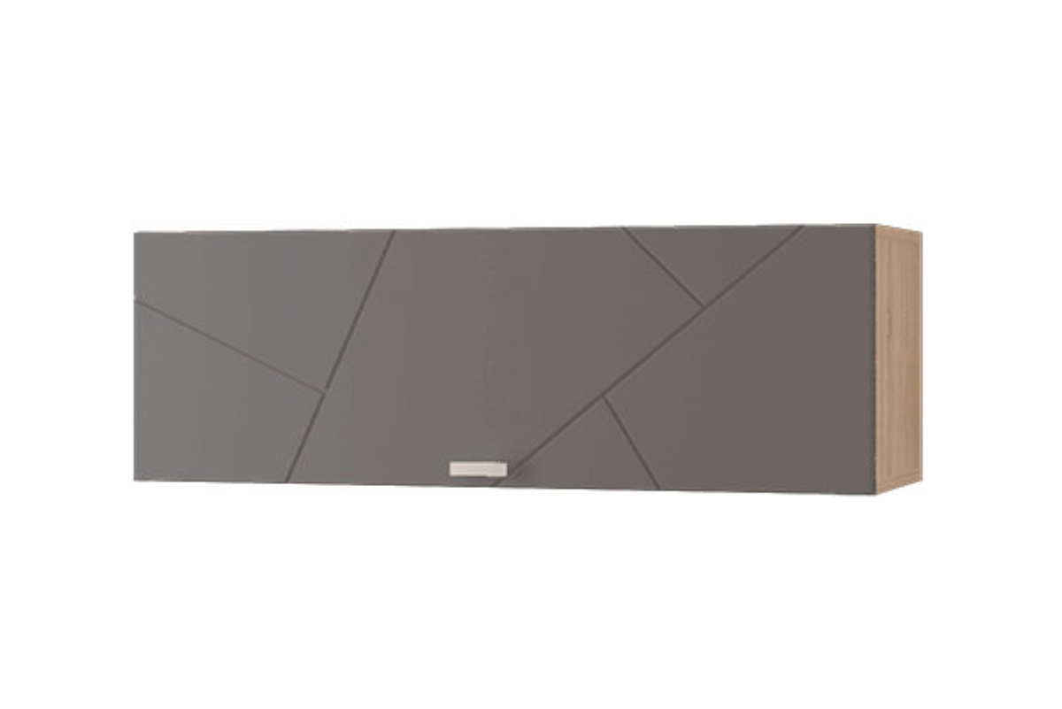 Скайлайн Шкаф настенный (900) с горизонтальной дверью графит