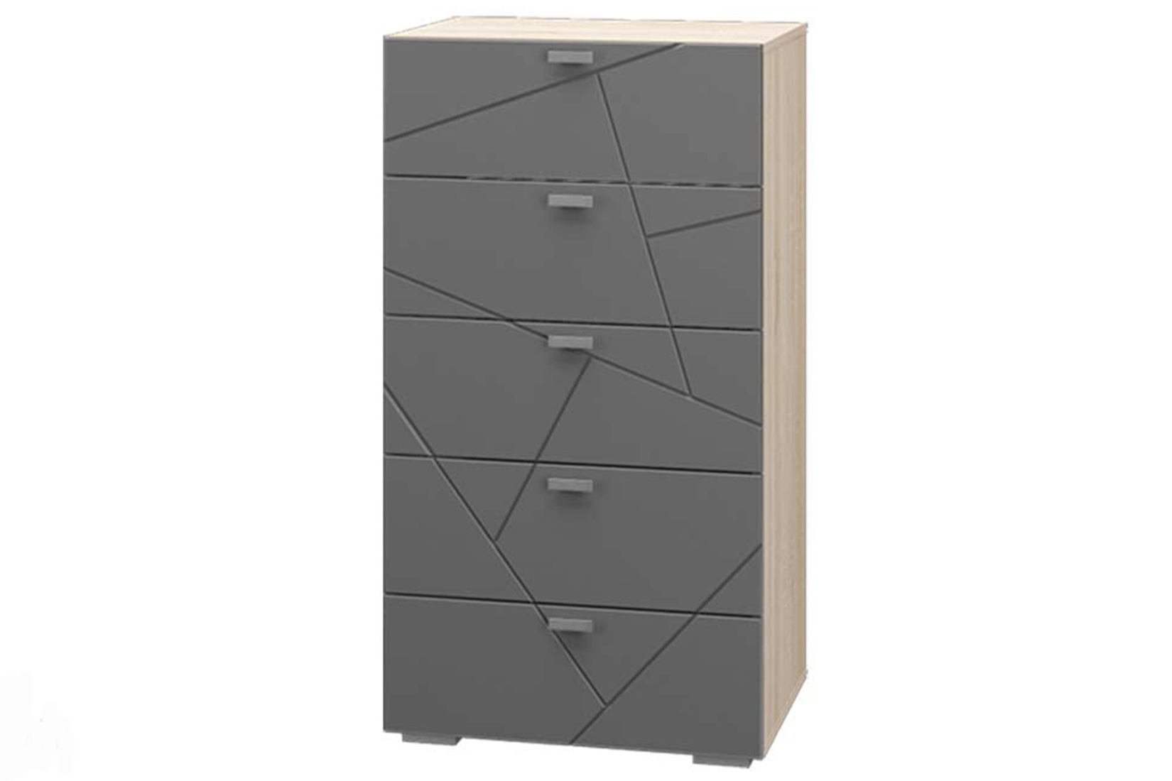 Комод 5 ящиков Скайлайн, графит