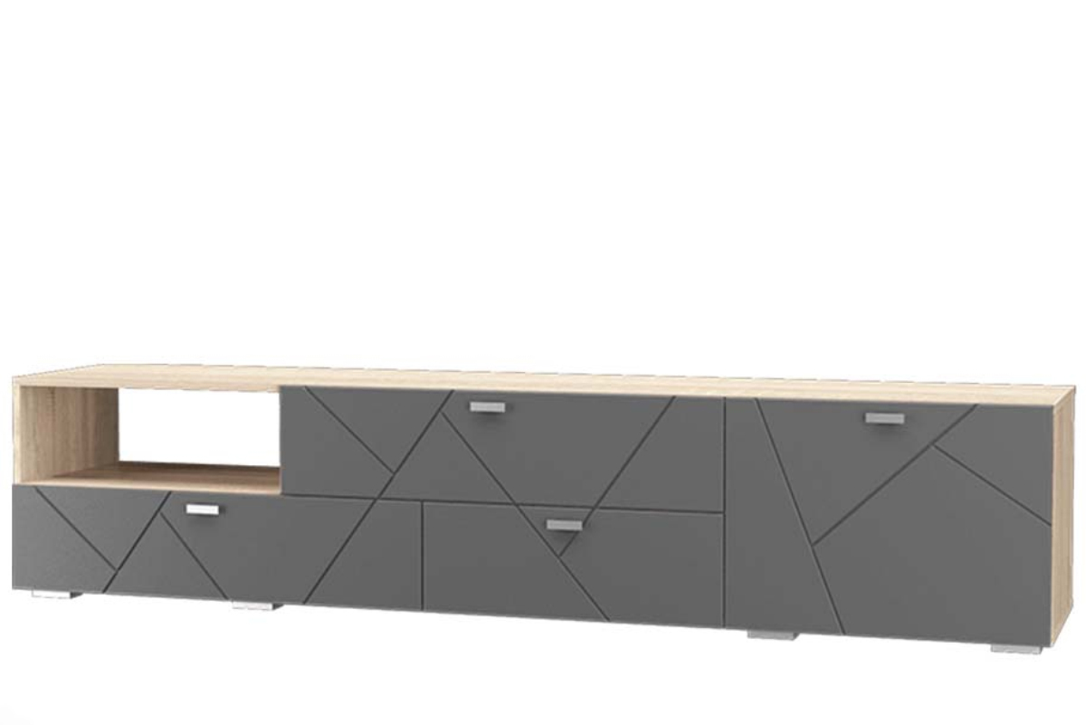 Скайлайн Тумба под ТВ с 3 ящ.и 1 дв. (2100) графит