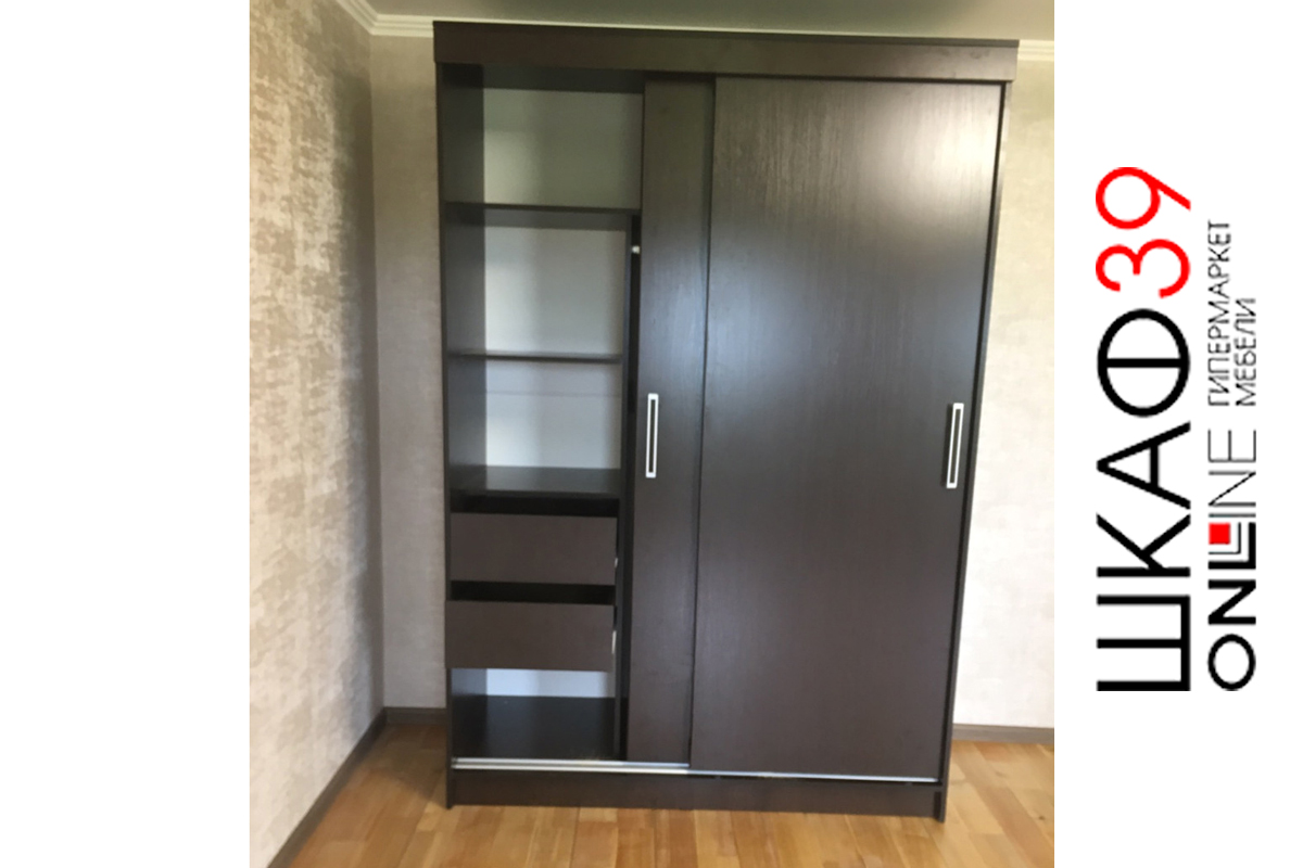 Шкаф-купе 1.5 м Дуб венге МИР