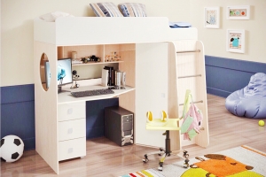 Сказка Кровать-чердак Белый