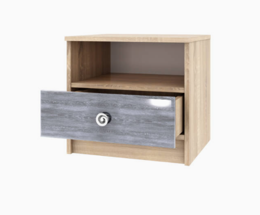 Тумба прикроватная Мадлен, дуб шале серебро