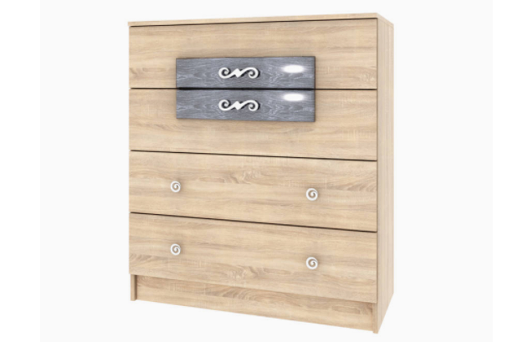 Комод современный Мадлен, Дуб шале серебро