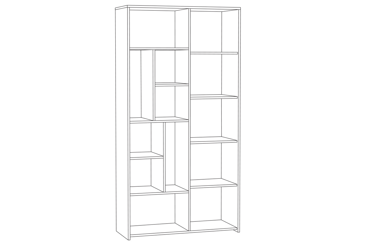 Трувор Шкаф-Стеллаж 13.206 Дуб гранж песочный/Интра