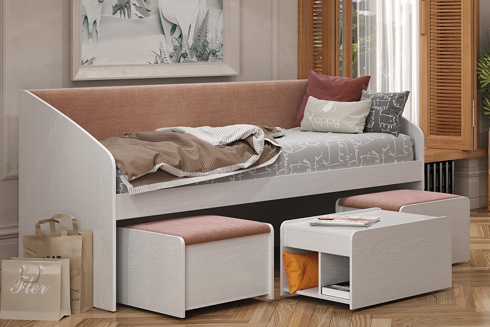 Флер детская модульная спальня Дуб седан