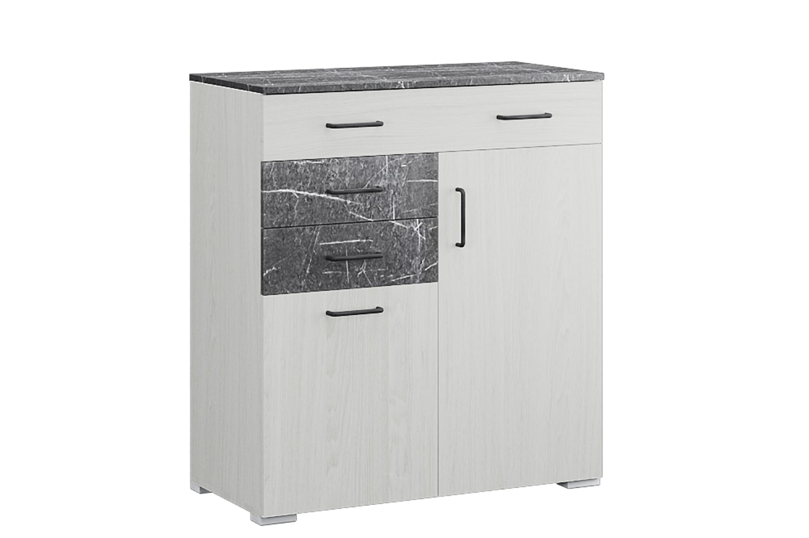 Теана спальня модульная Ясень анкор светлый/Мрамор дарк