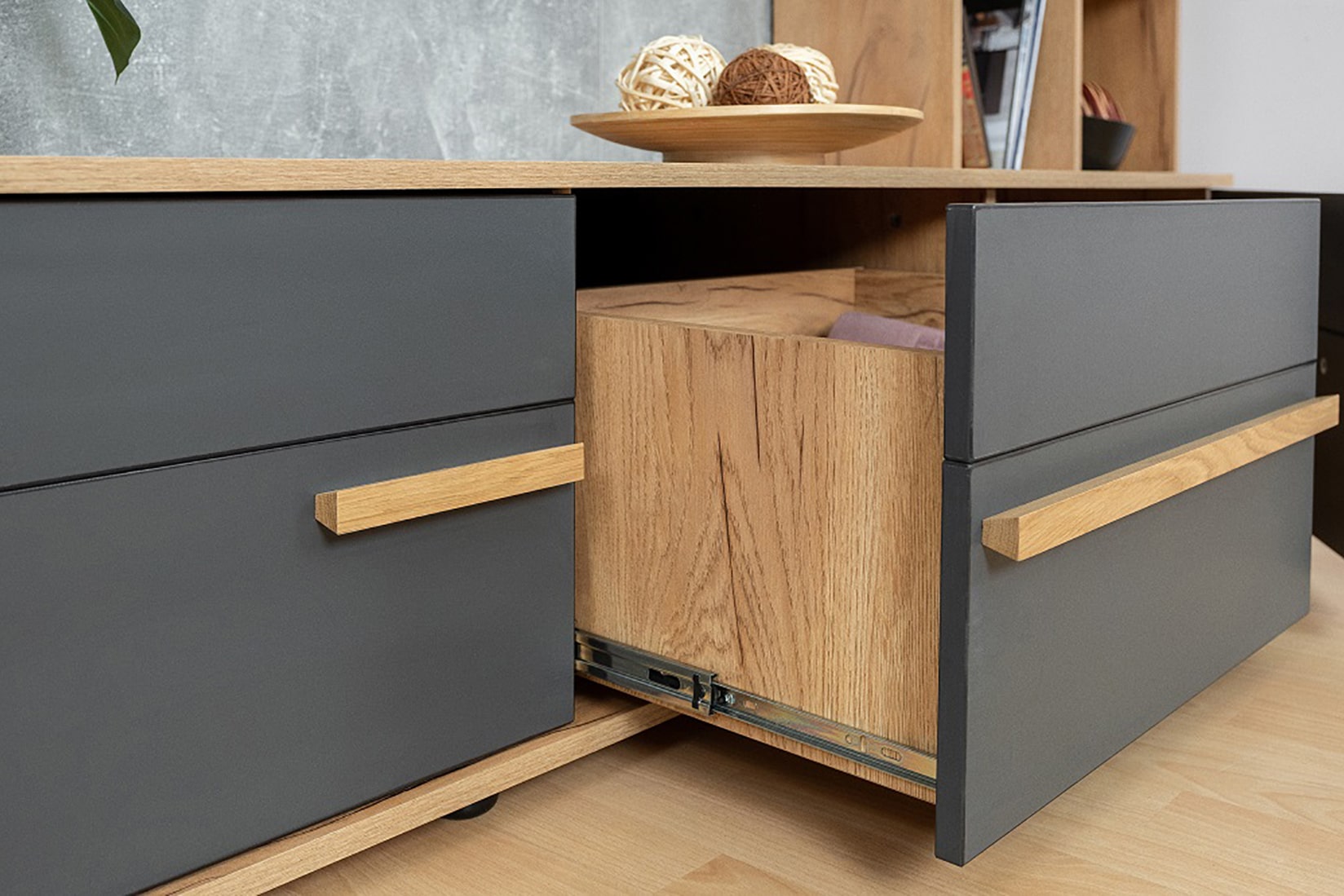 Crown гостиная модульная Дуб золотистый/Графит