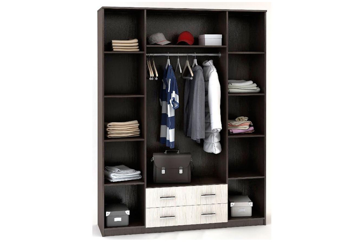 Квадро Шкаф распашной (Белый) ЭРА