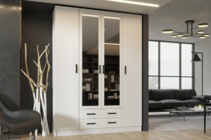 Квадро Шкаф распашной (Белый) ЭРА