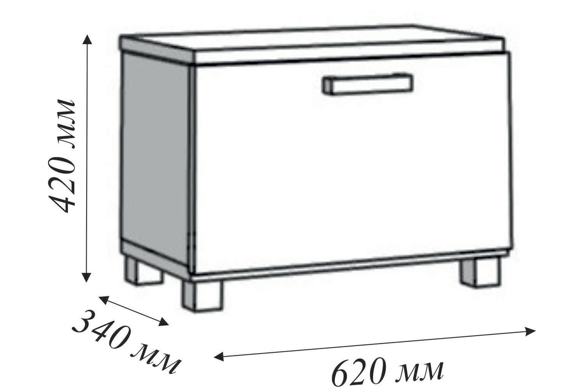 Обувница №1 Феликс Венге/Дуб белфорт
