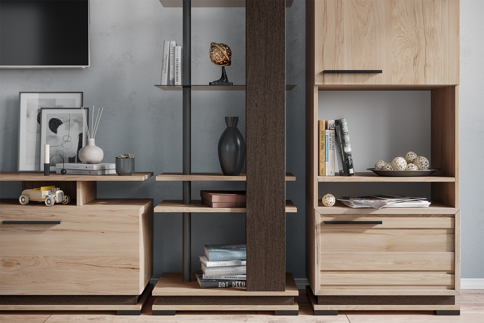 Модена гостиная модульная Гикори рокфорд/Венге