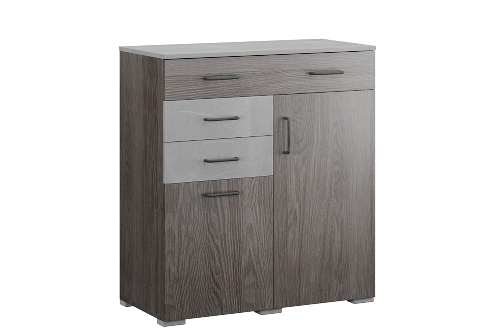 Теана спальня модульная Ясень анкор тёмный/Мрамор лайт