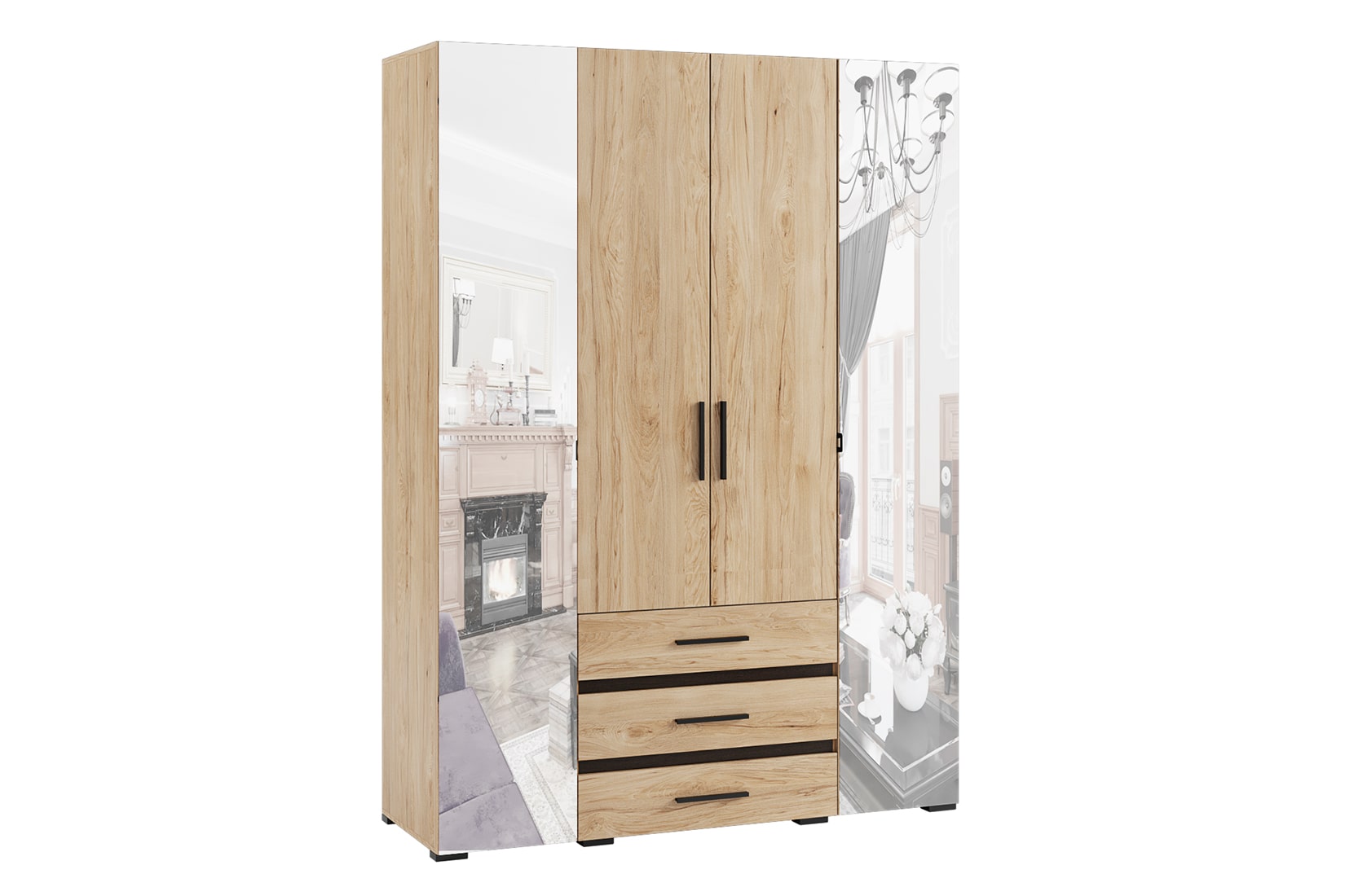 Модена спальня модульная Гикори рокфорд/Венге