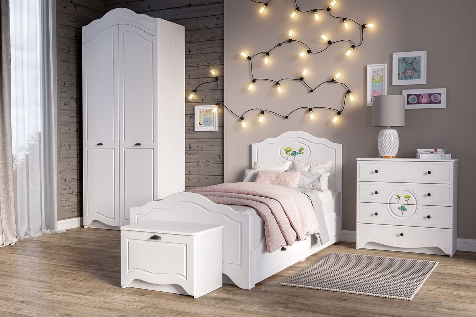 Роуз детская модульная Ясень ваниль