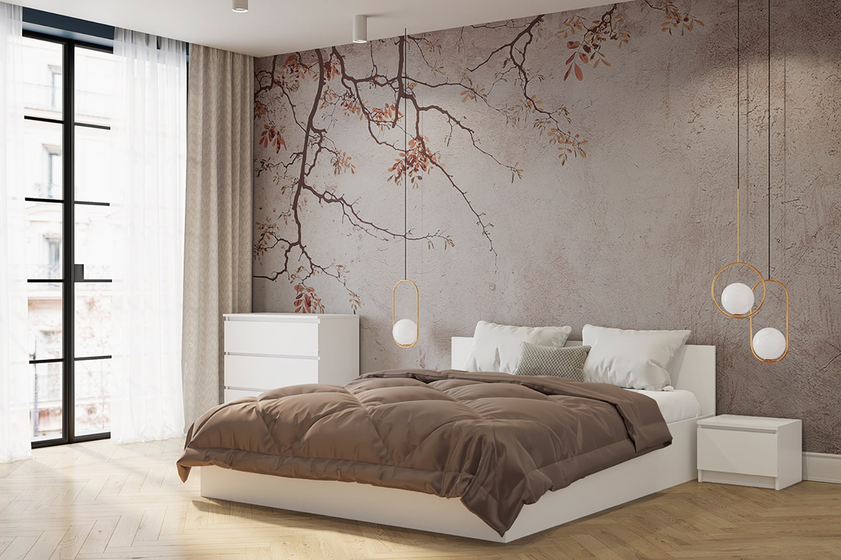 Челси-Мори спальня модульная Белый