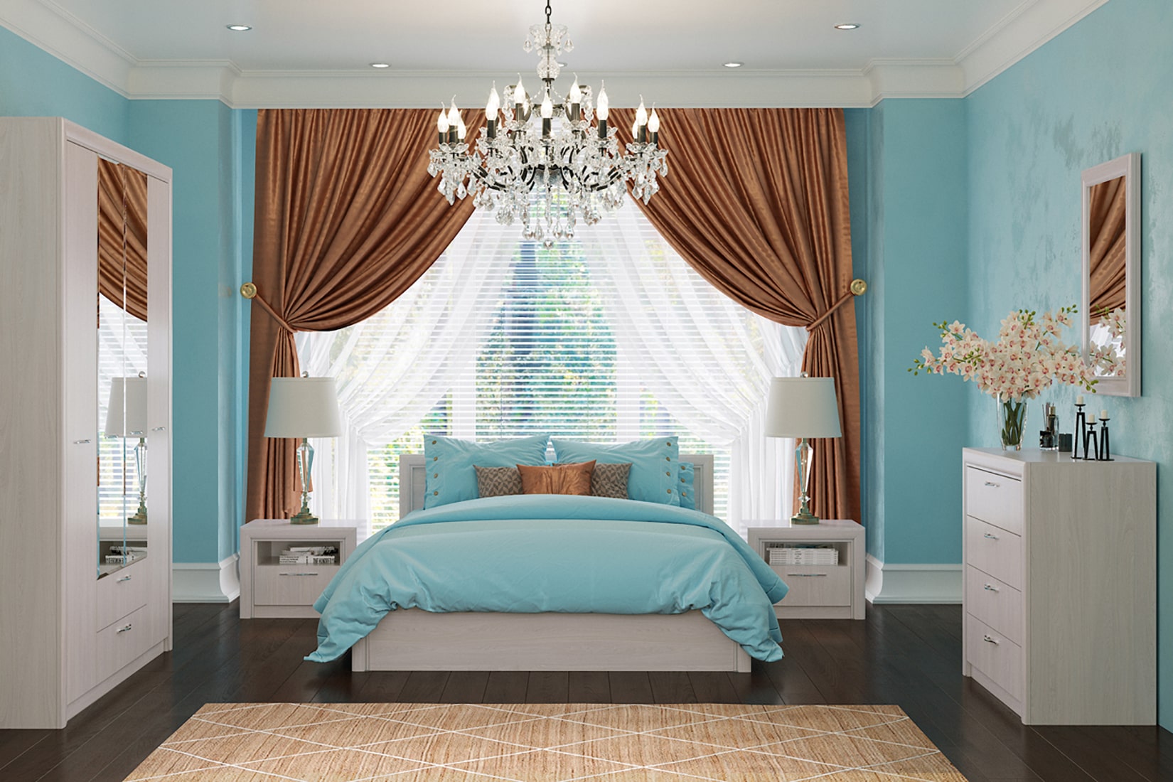 Октава спальня/детская модульная Ясень анкор светлый