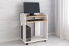 Стол компьютерный Грета-10, белый/дуб крафт