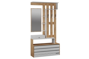 Центральная секция Ямайка ЯПЦС-1, дуб крафт/белый