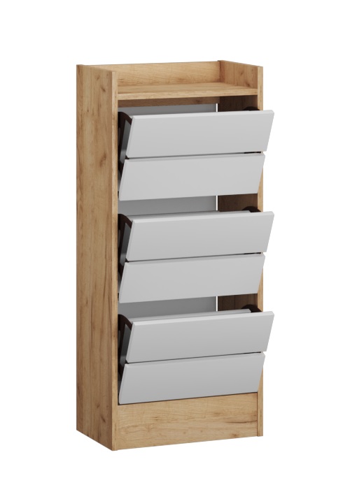 Обувница высокая Ямайка ЯПТ-1, дуб крафт/белый