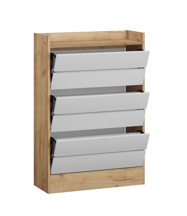 Обувница закртыая Ямайка ЯПТ-2, дуб крафт/белый