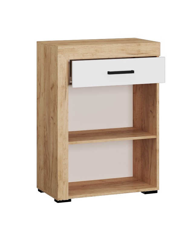 Обувница закрытая Галант, дуб крафт/белый