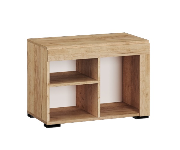 Тумба для обуви с полками Галант, дуб крафт/белый