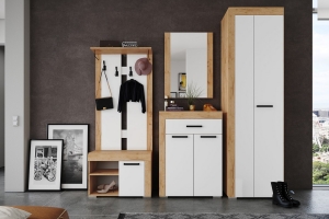 Галант Прихожая Комплект 1 Дуб крафт золотой/Белый