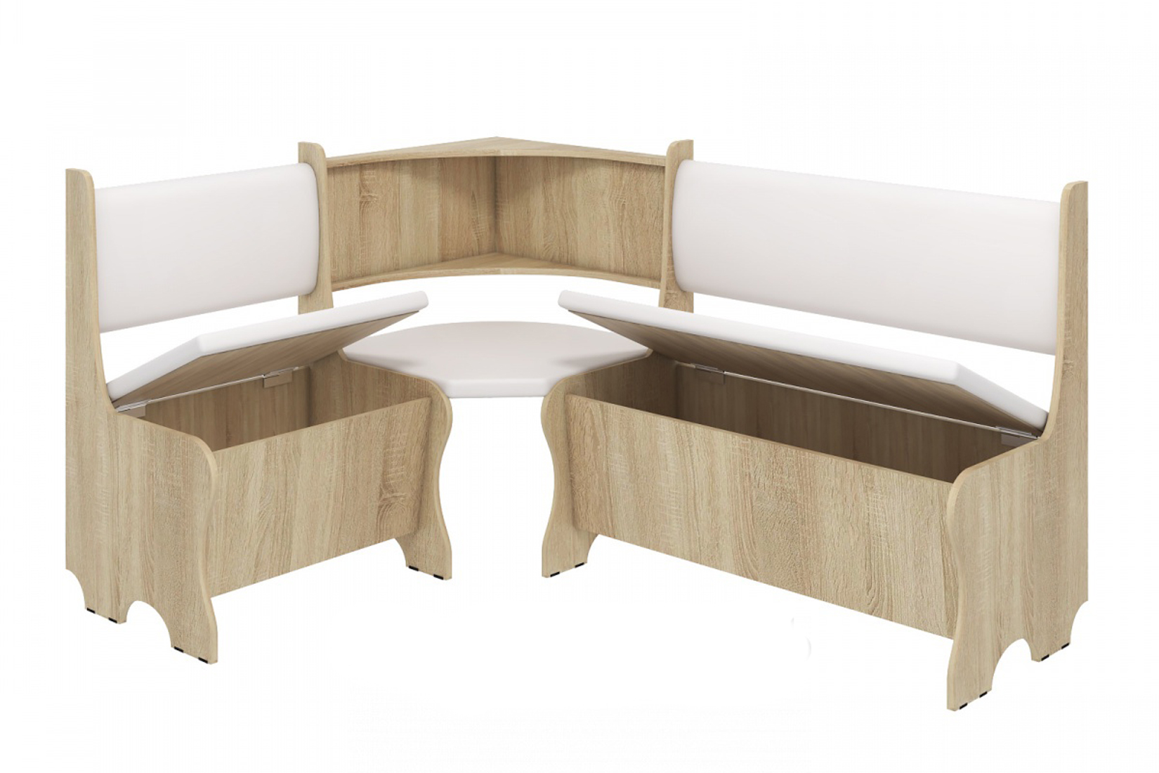 Комфорт Угол кухонный Дуб сонома/Белый