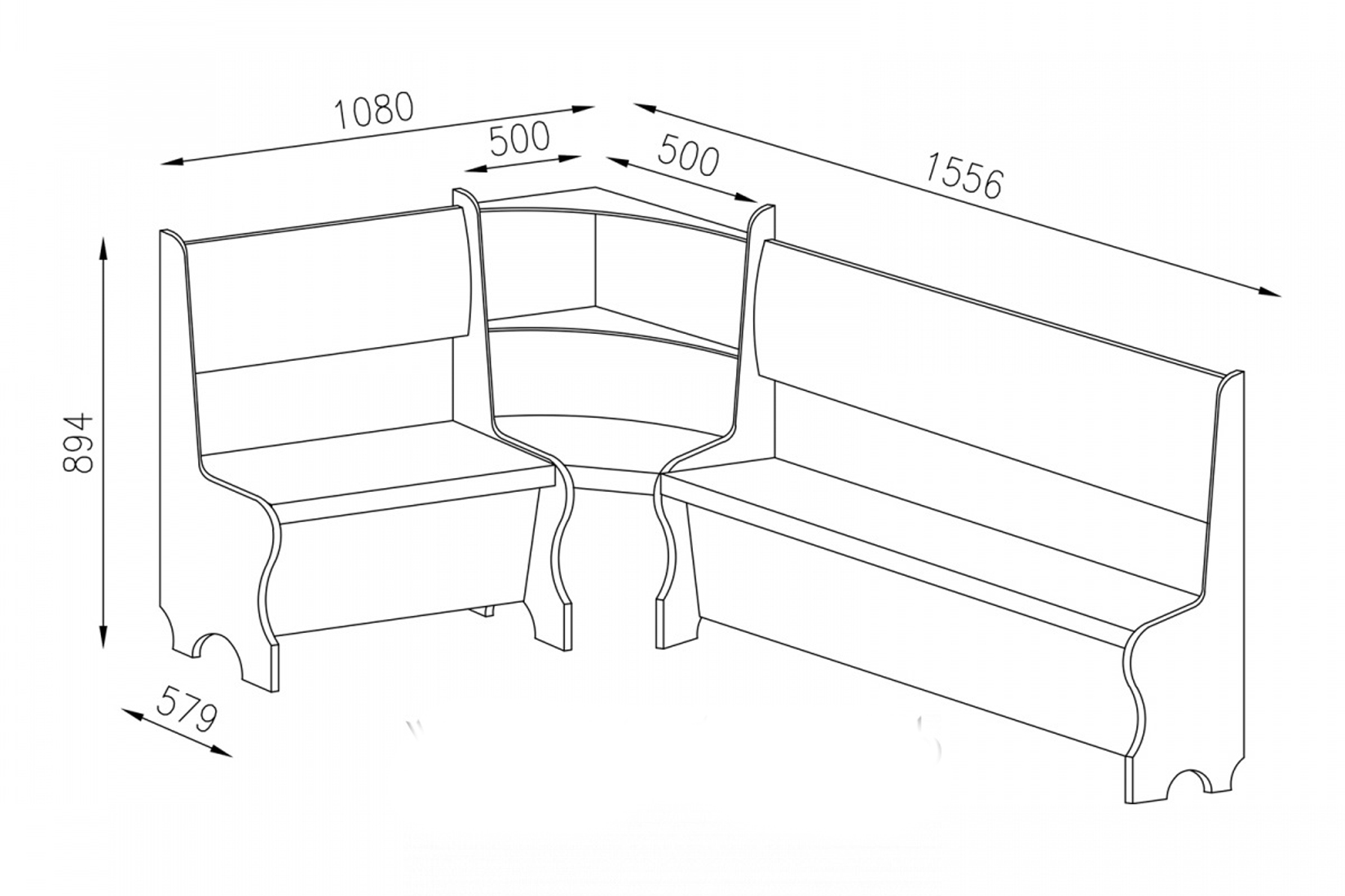 Комфорт Угол кухонный Дуб сонома/Белый