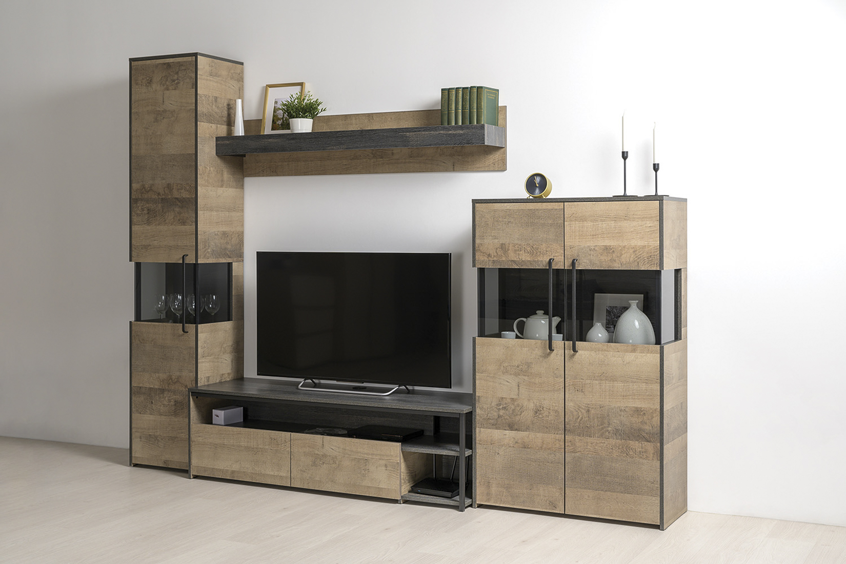 Трувор спальня и гостиная модульная Дуб Гранж Песочный/Интра