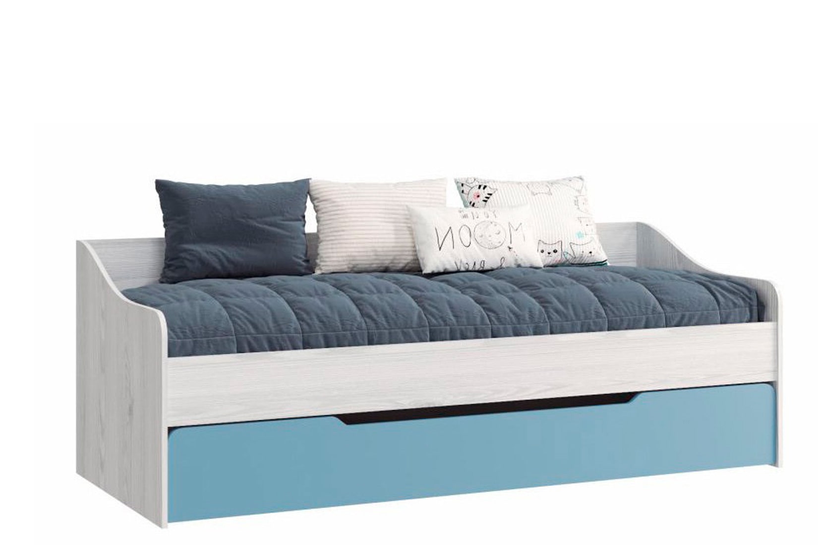 Стич детская комната  Ясень анкор белый/Белый/Серо-голубой