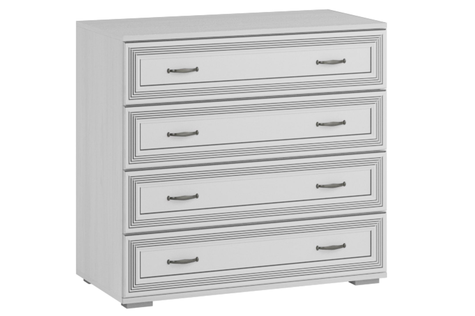 Ливорно спальня модульная Ясень анкор светлый/Патина серебро