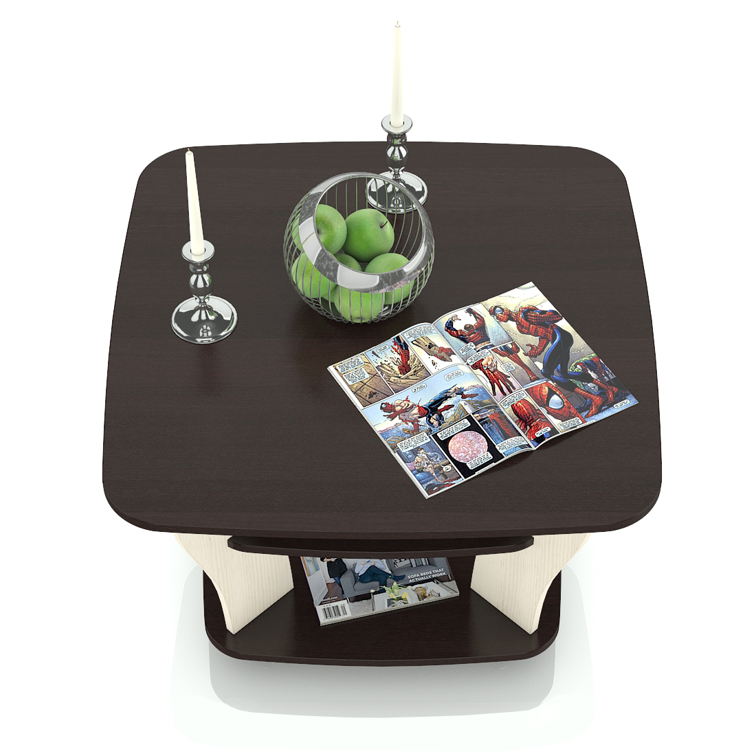 Стол журнальный 6-0210 венге/дуб млечный