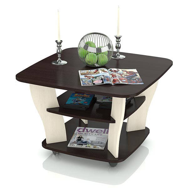 Стол журнальный 6-0210 венге/дуб млечный