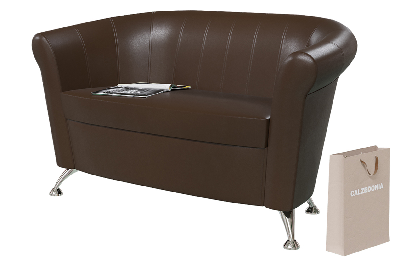 Лагуна Банкетка 6-5156 тёмно-коричневая искусственная кожа