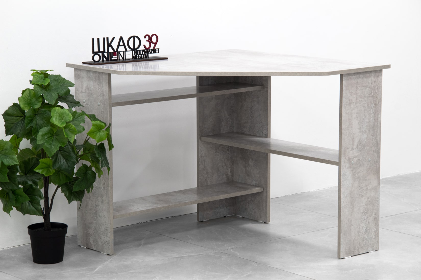 КСТ-02 Стол компьютерный угловой бетон