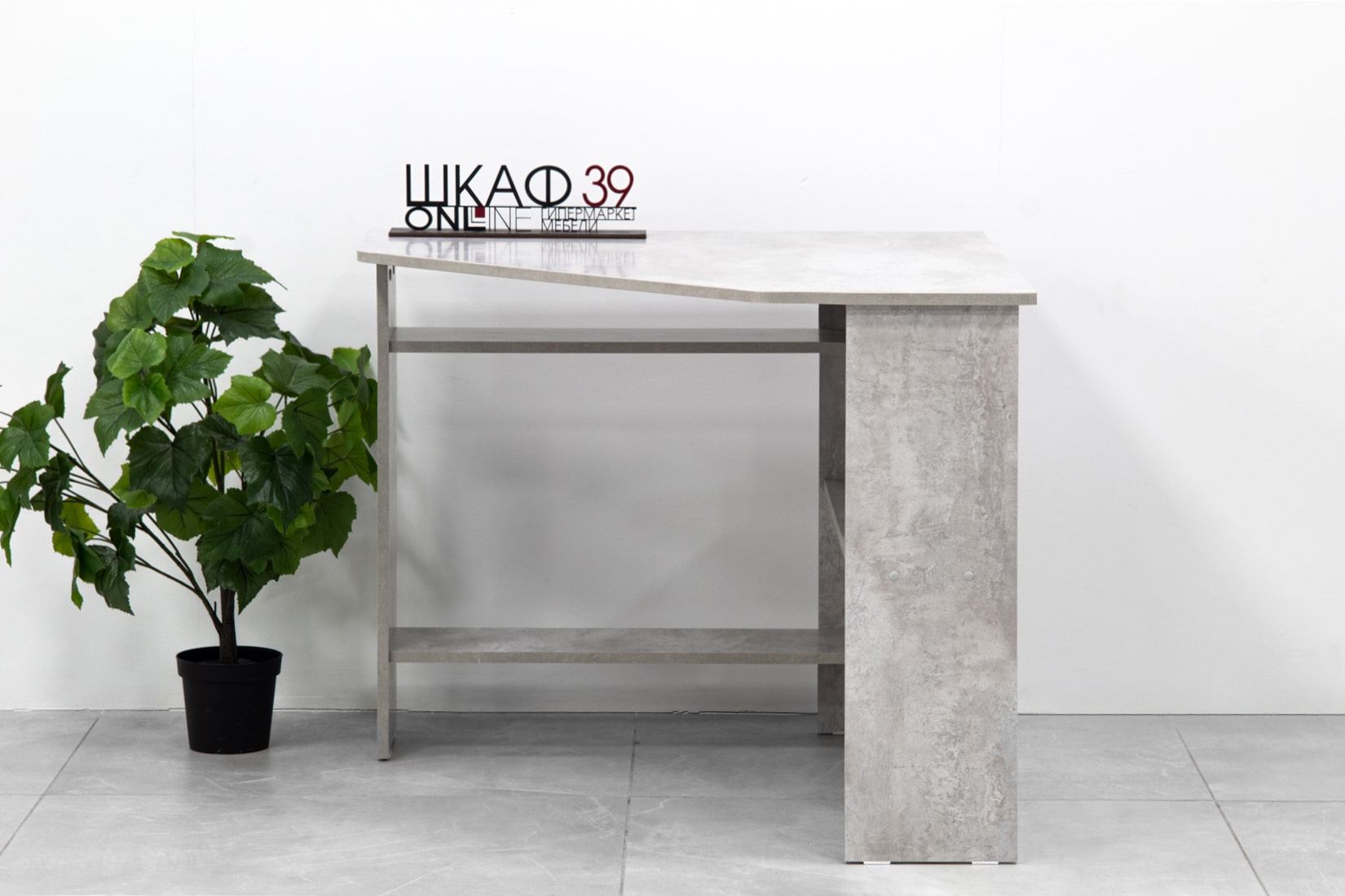 КСТ-02 Стол компьютерный угловой бетон