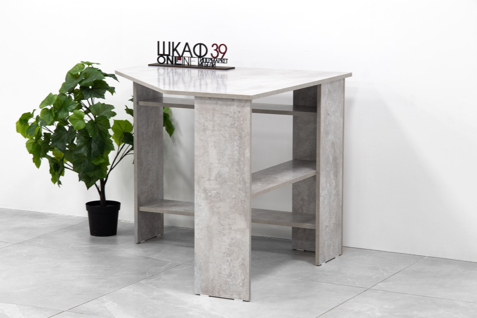 КСТ-02 Стол компьютерный угловой бетон