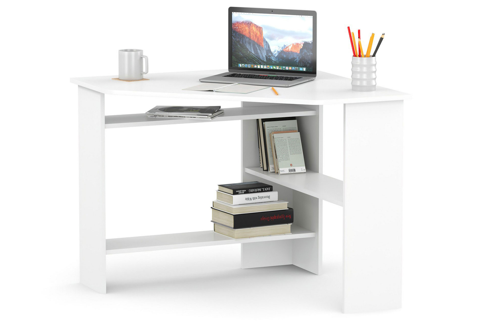 КСТ-02 Стол компьютерный угловой белый